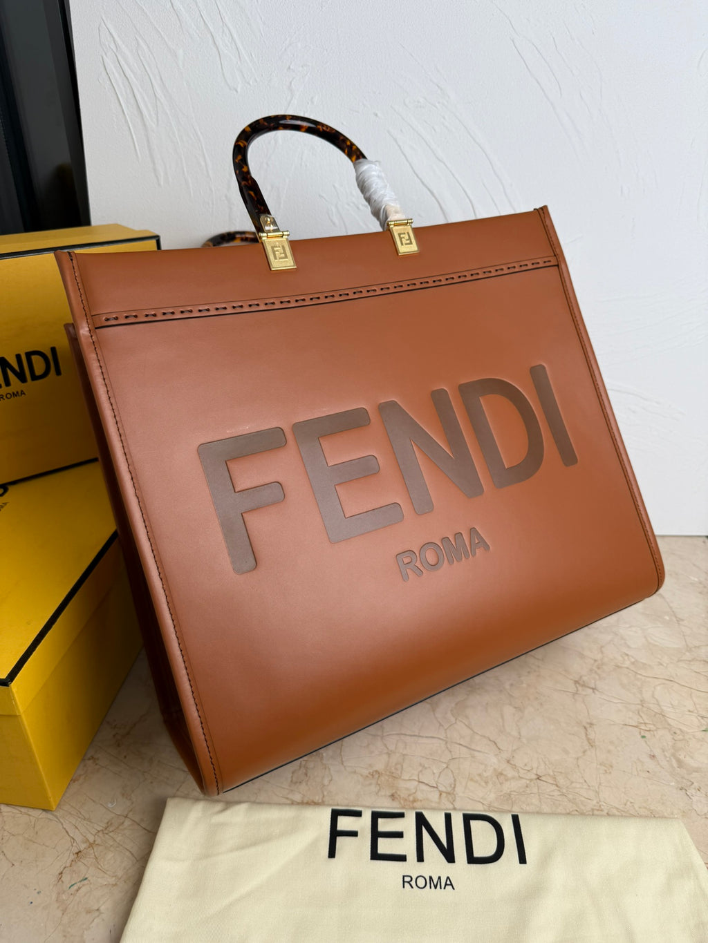 Sunshine Large Tote Bag – Calfskin Leather with Top Handles