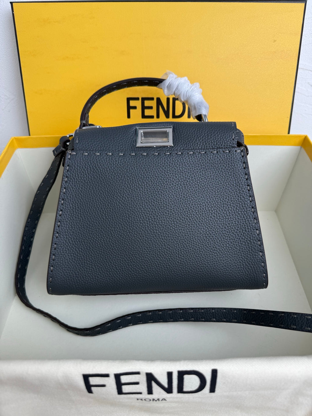 Peekaboo Mini Bag – Classic Calfskin with Top Handle