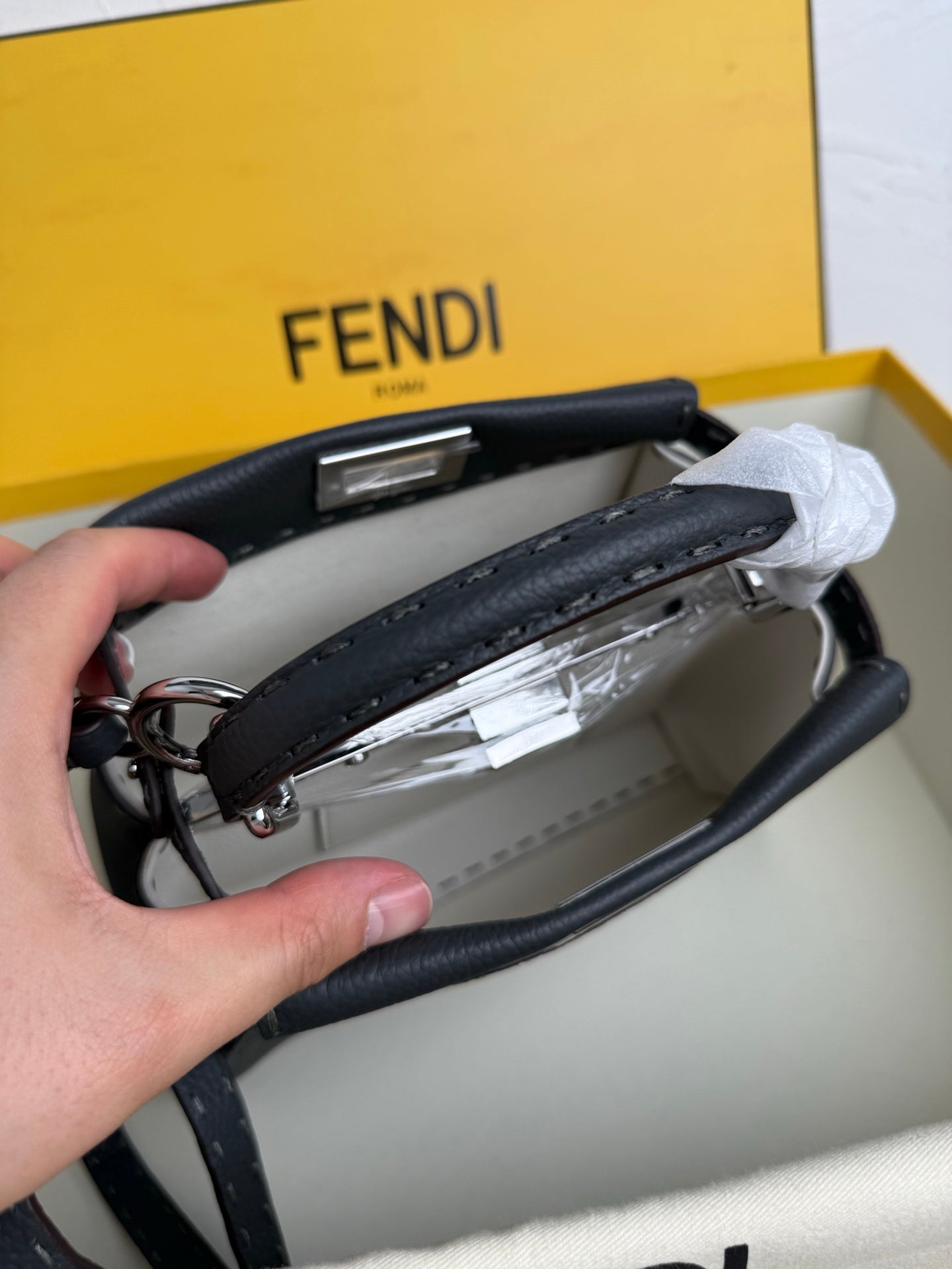 Peekaboo Mini Bag – Classic Calfskin with Top Handle