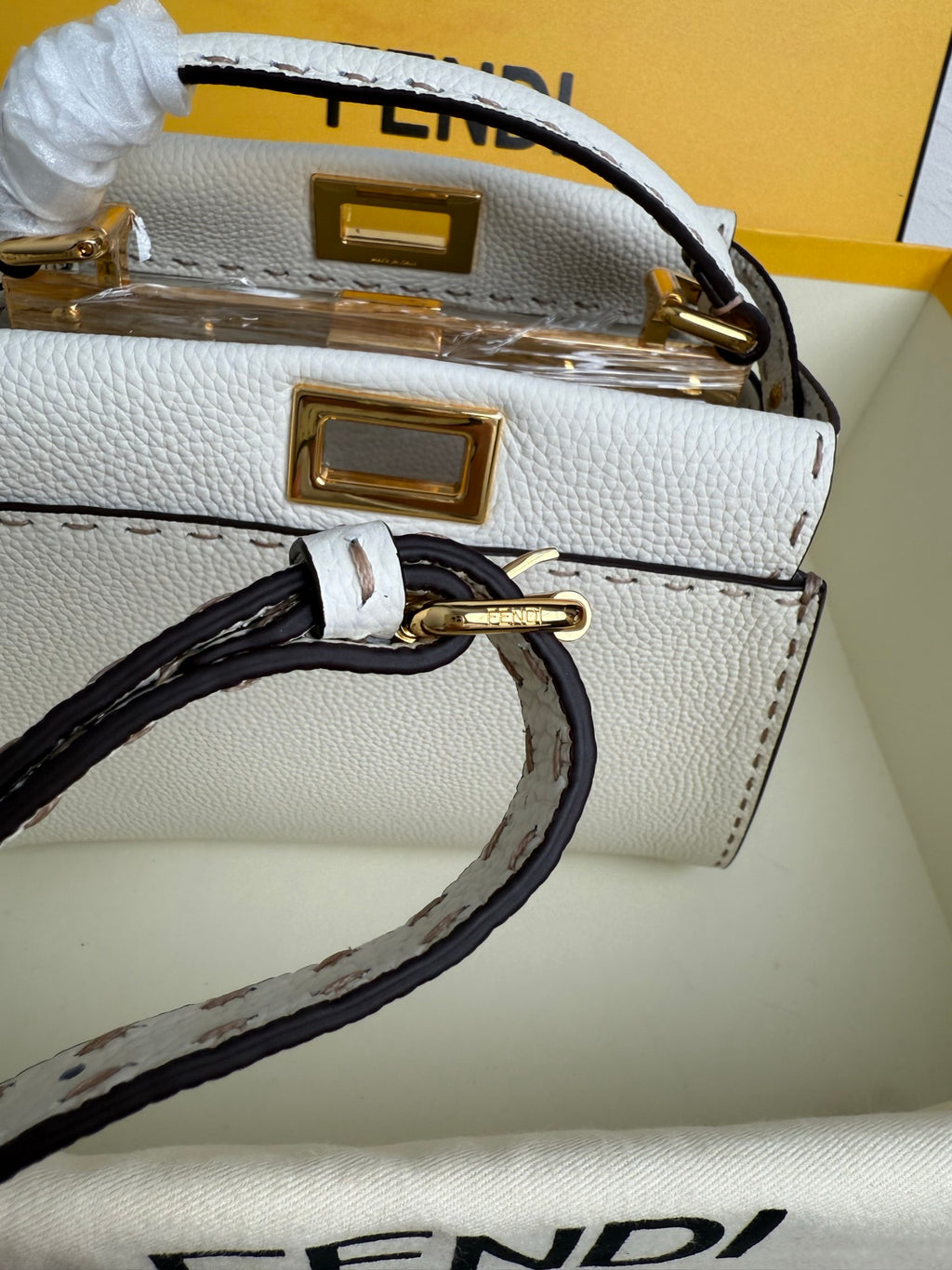 Peekaboo Mini Bag – Classic Calfskin with Top Handle