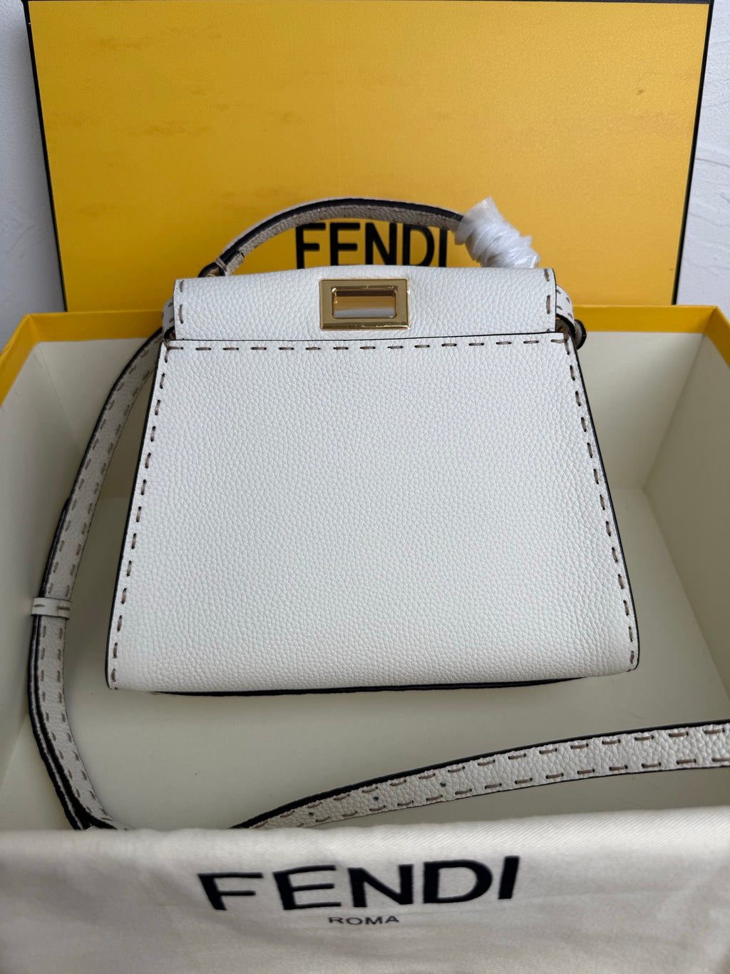 Peekaboo Mini Bag – Classic Calfskin with Top Handle