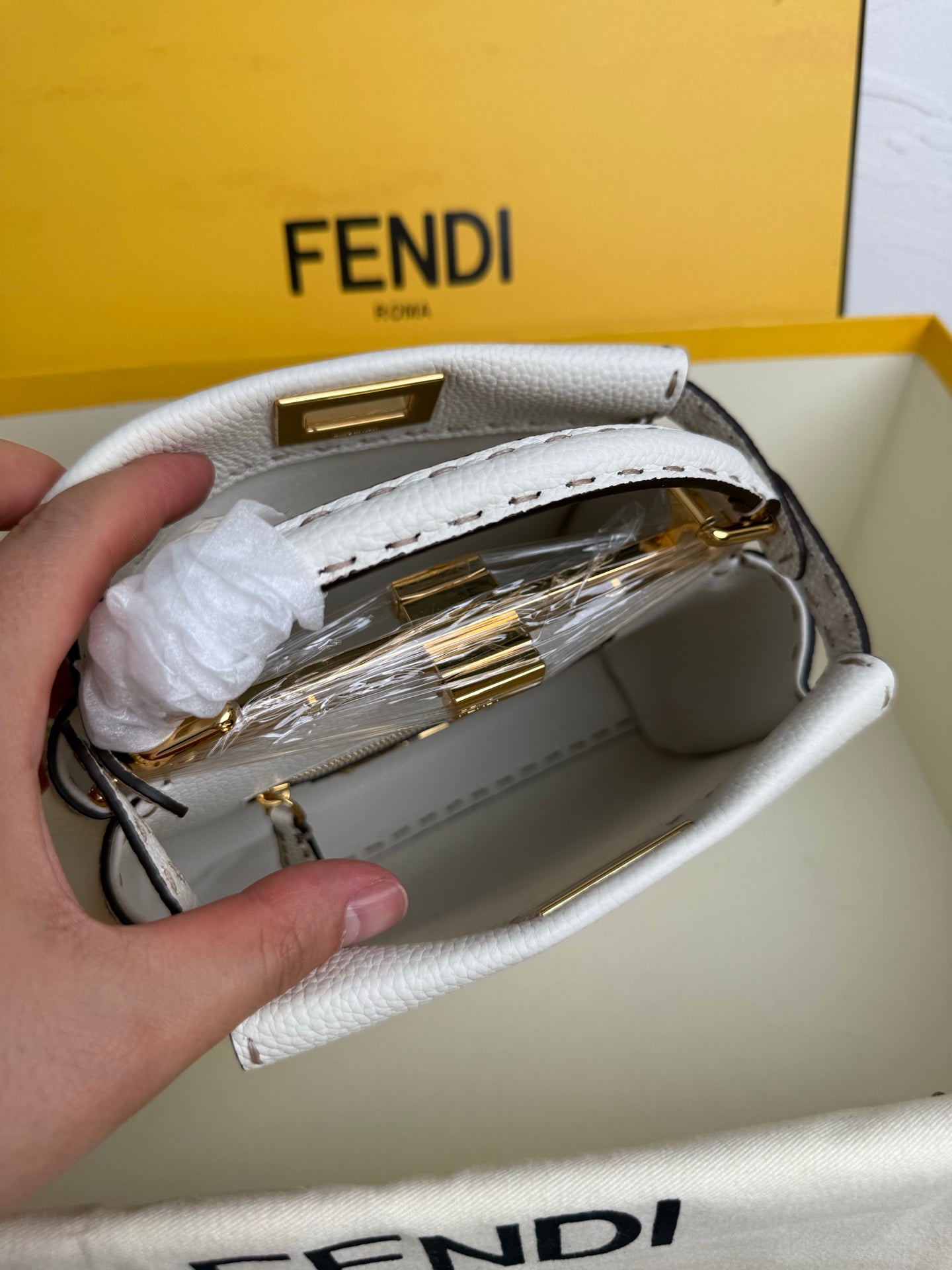 Peekaboo Mini Bag – Classic Calfskin with Top Handle