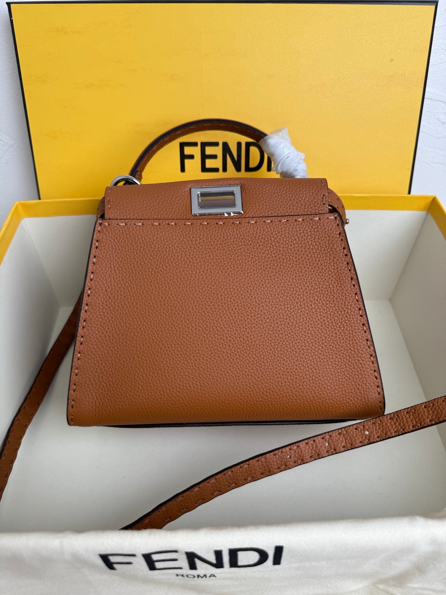 Peekaboo Mini Bag – Classic Calfskin with Top Handle