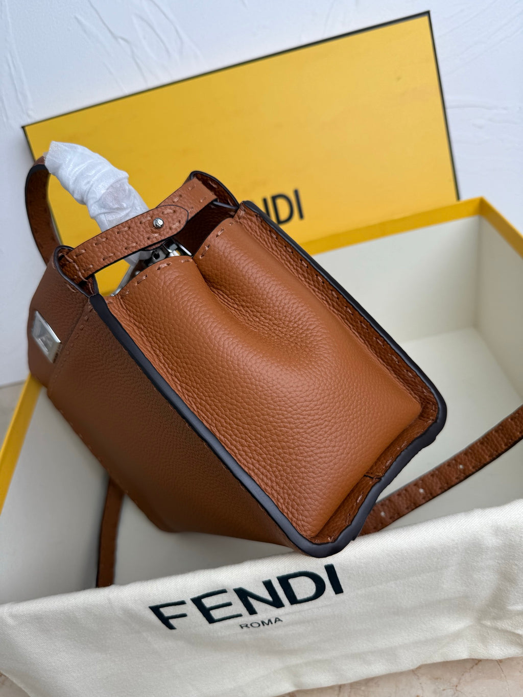 Peekaboo Mini Bag – Classic Calfskin with Top Handle