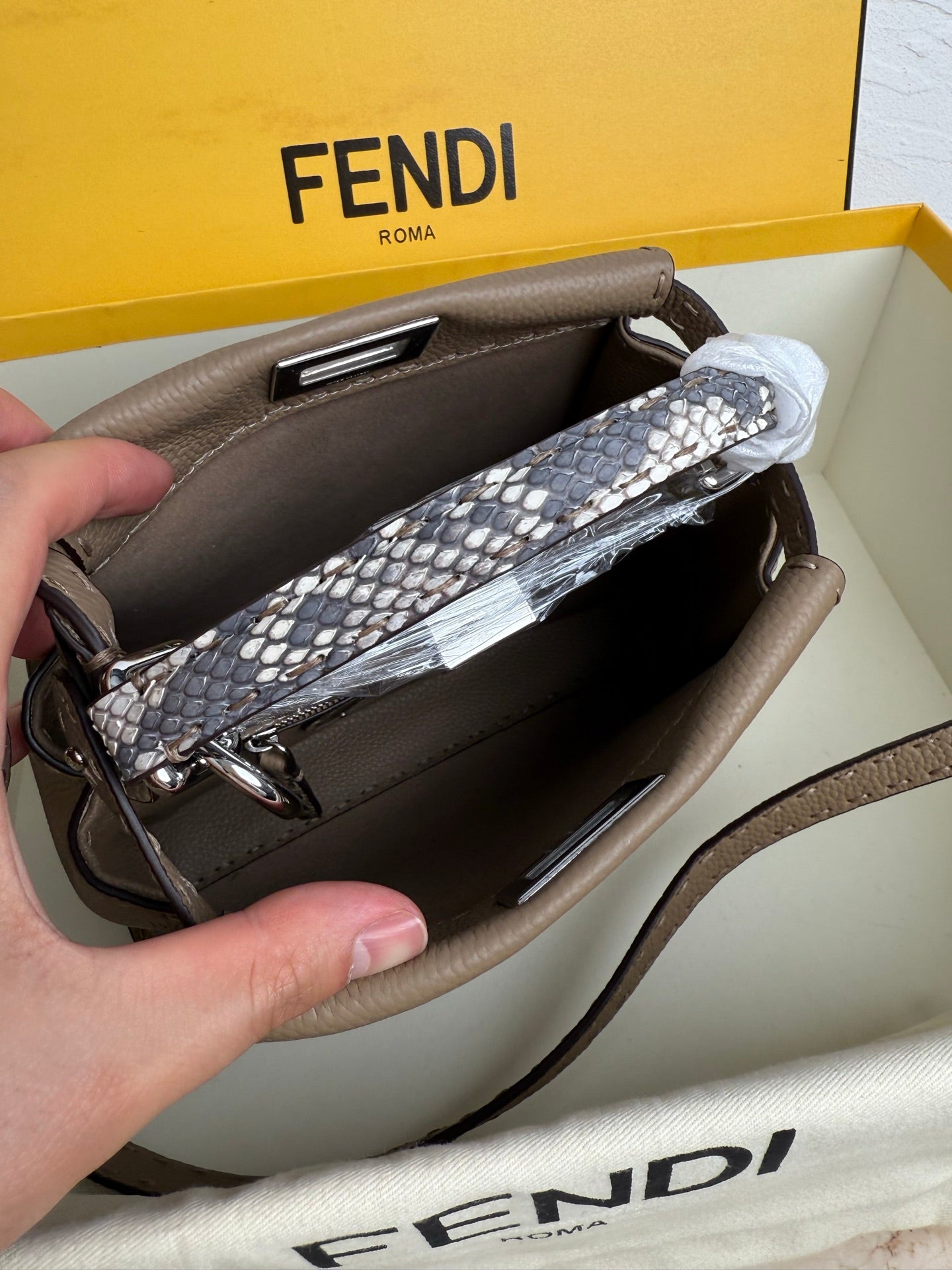 Peekaboo Mini Bag – Classic Calfskin with Top Handle