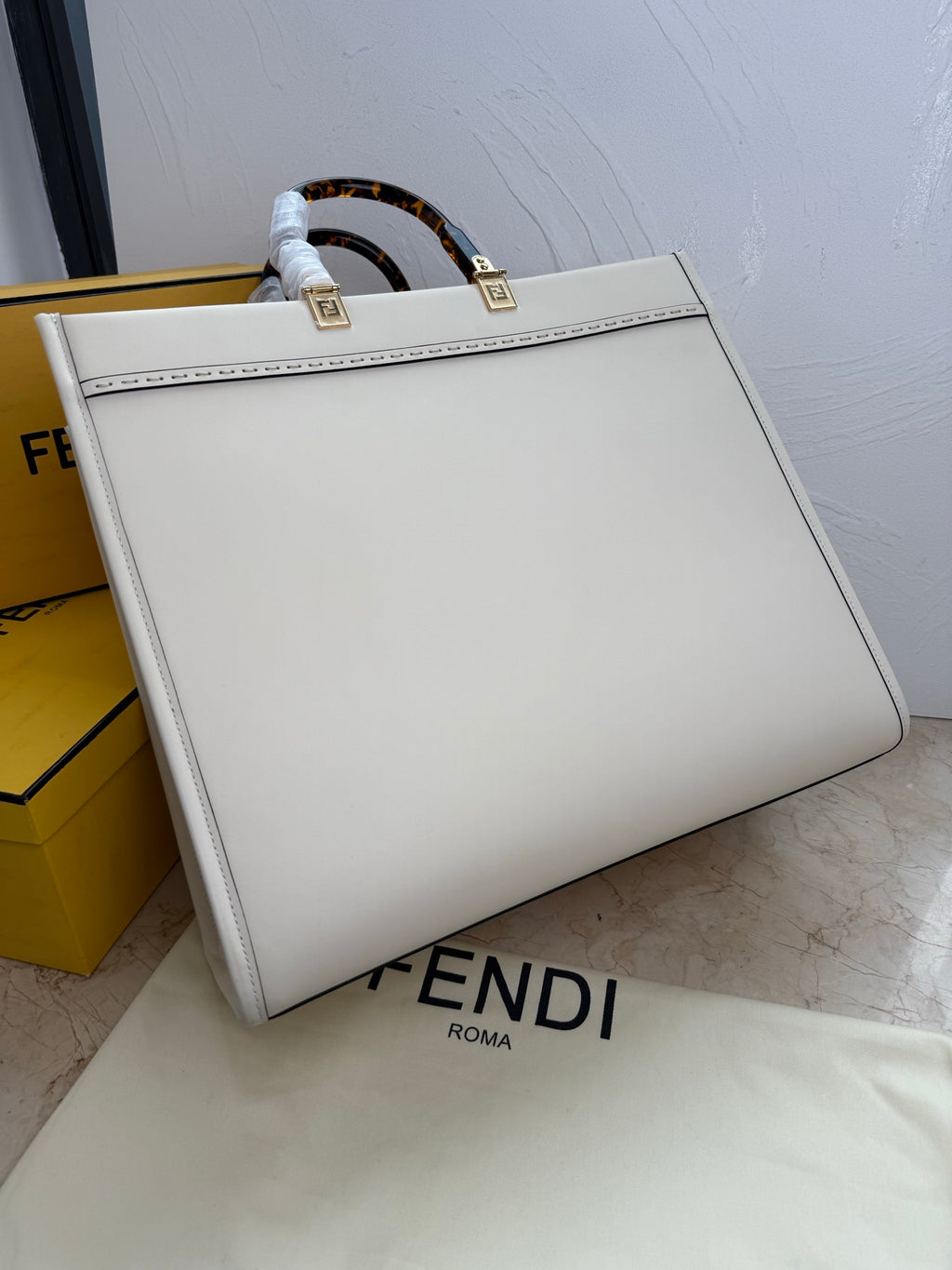 Sunshine Large Tote Bag – Calfskin Leather with Top Handles