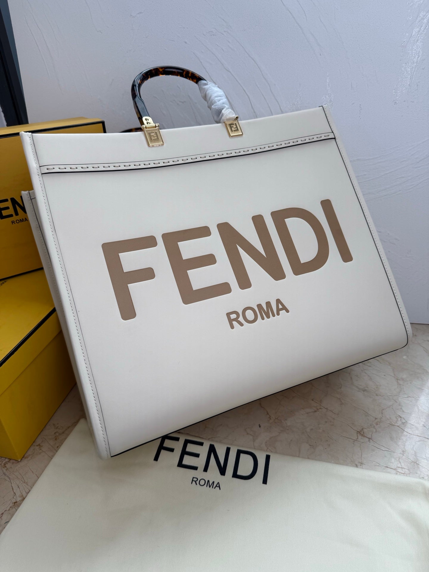 Sunshine Large Tote Bag – Calfskin Leather with Top Handles