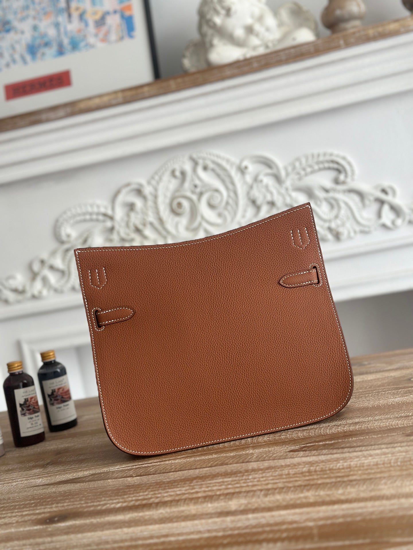 Brown Jypsiere 28cm – Togo Leather, Silver Hardware
