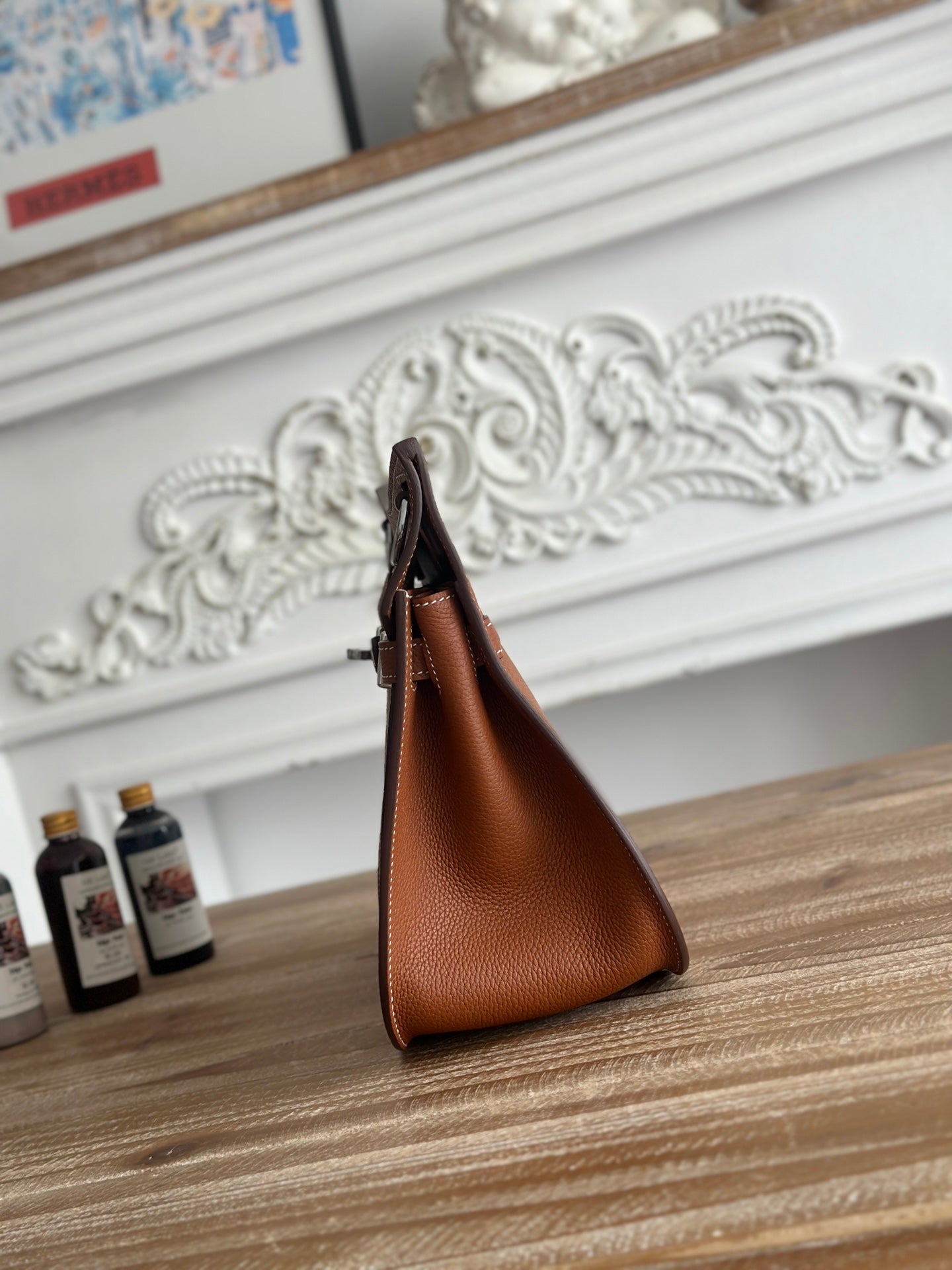 Brown Jypsiere 28cm – Togo Leather, Silver Hardware