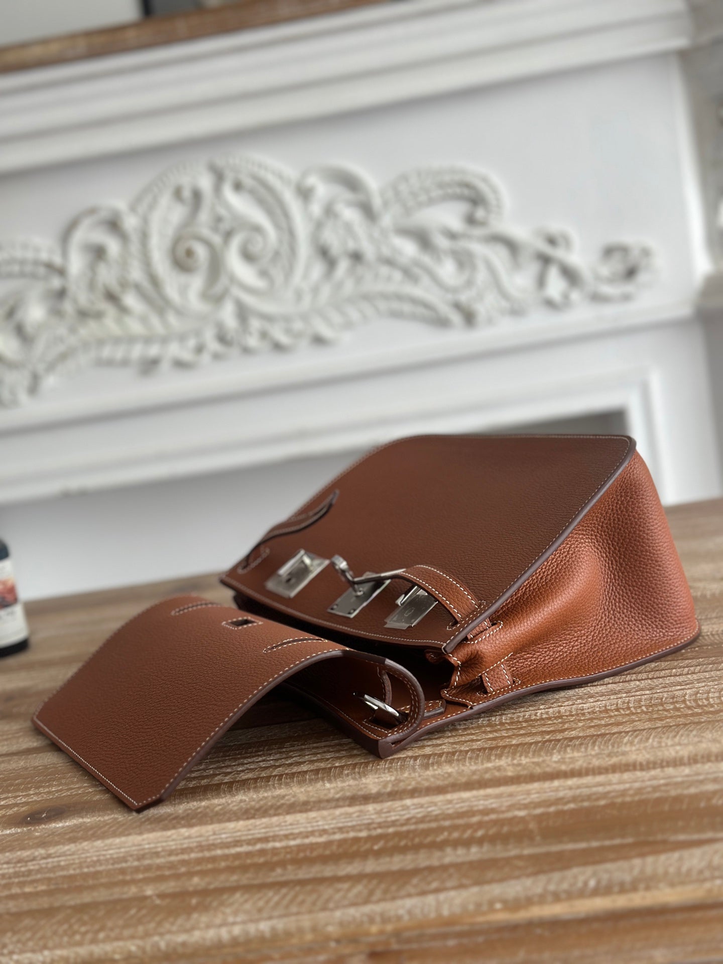 Brown Jypsiere 28cm – Togo Leather, Silver Hardware