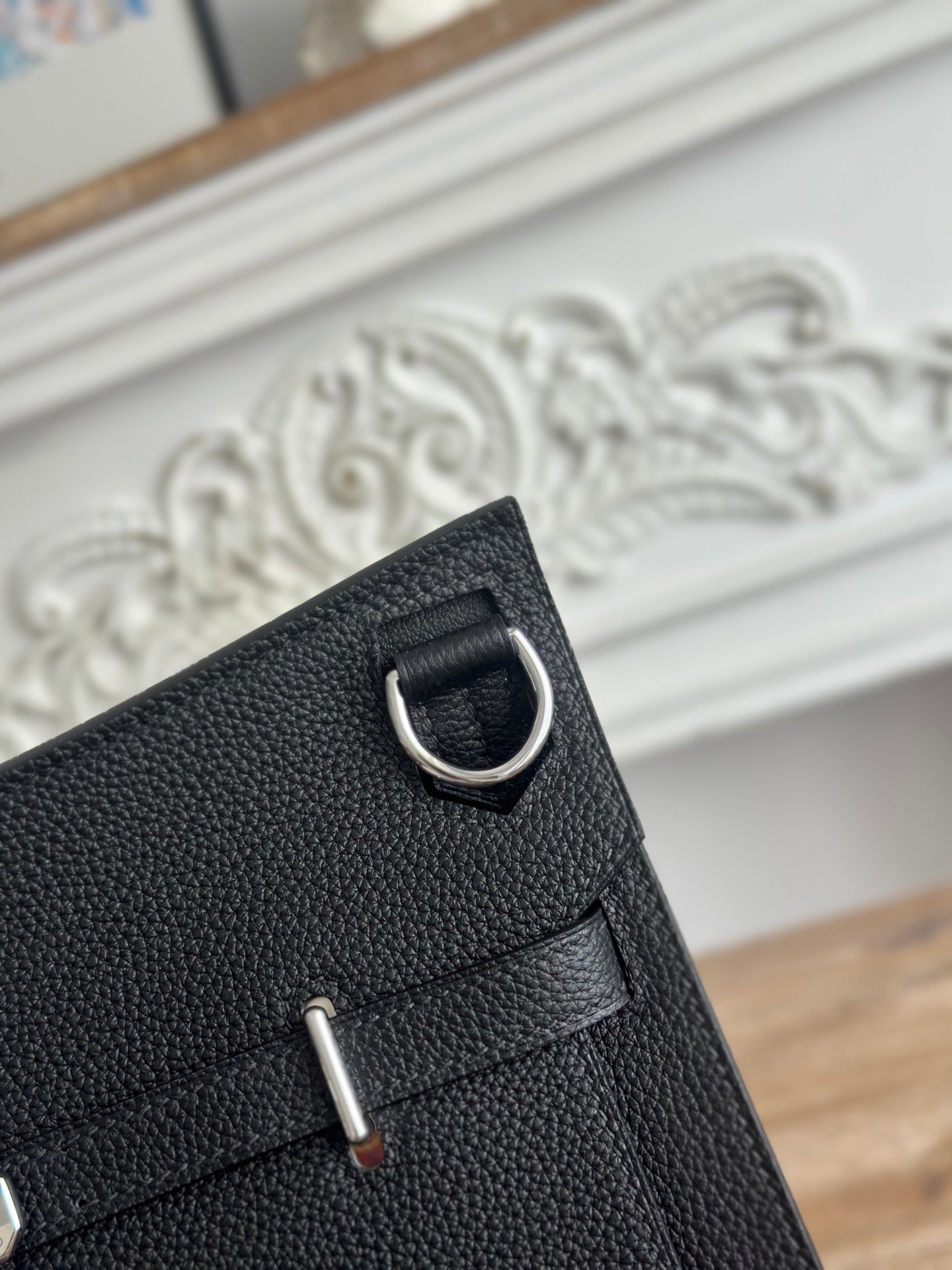 Black Jypsiere 28cm – Togo Leather, Silver Hardware