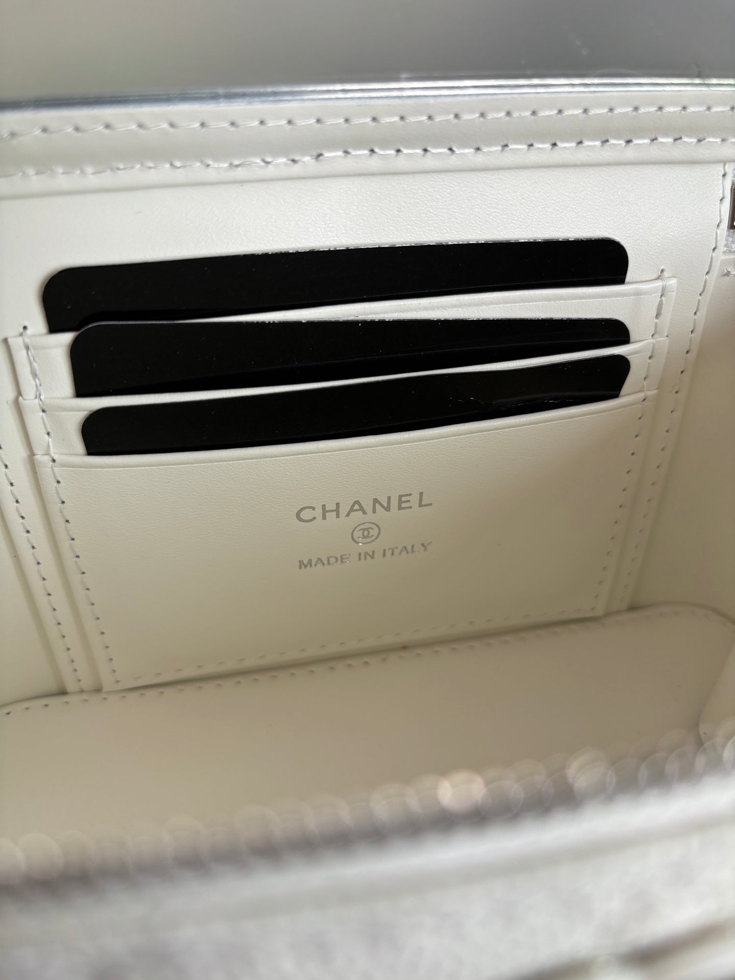 Quilted Vanity Top Handle Bag