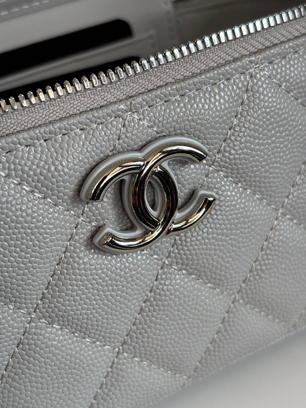 Quilted Vanity Top Handle Bag