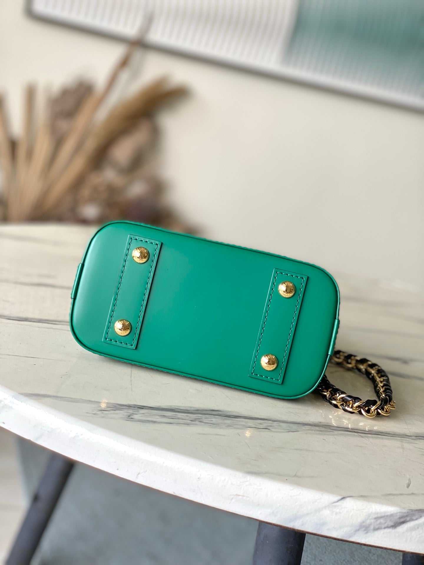 Alma Mini Patent Leather with Chain Strap