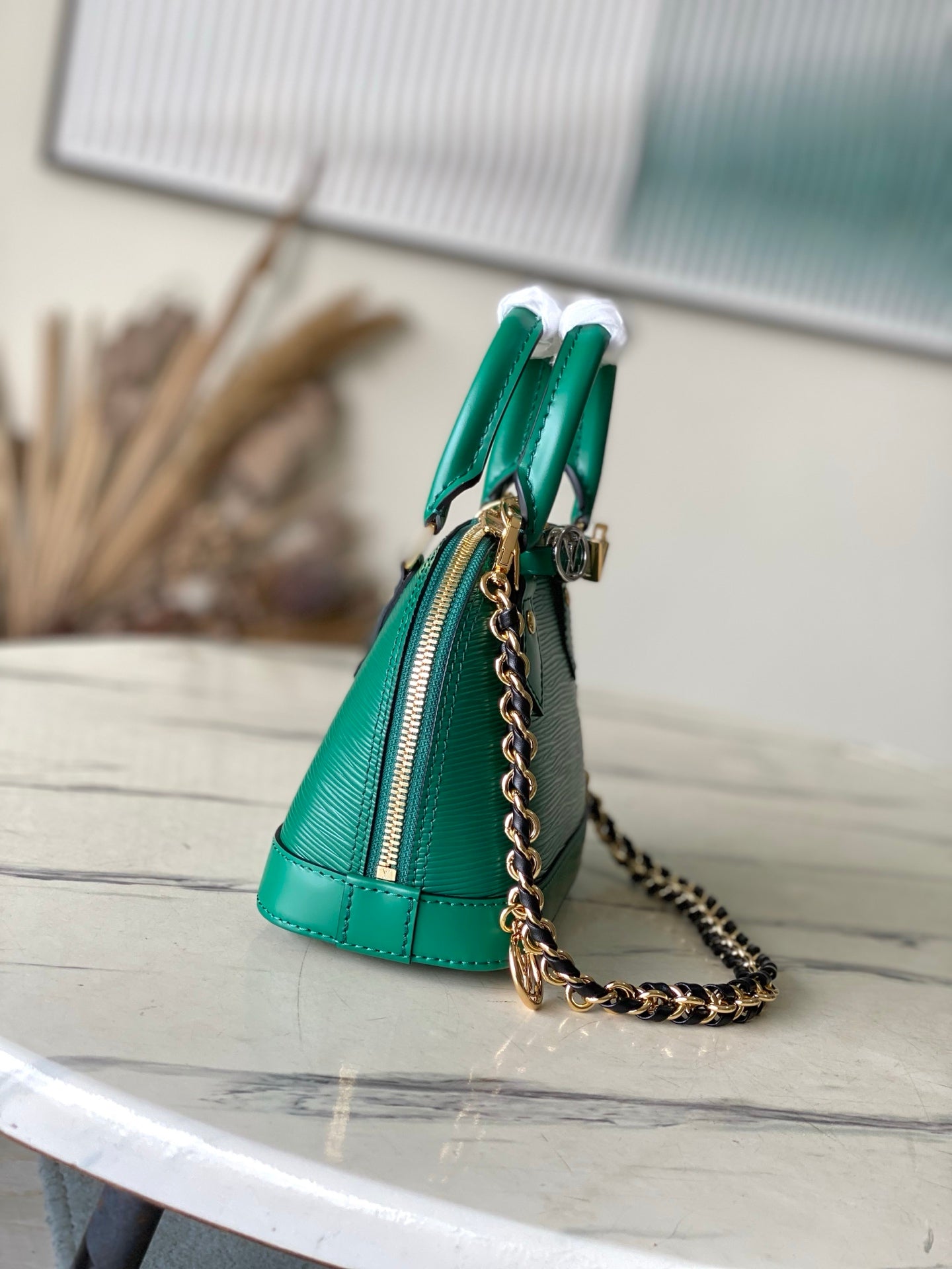 Alma Mini Patent Leather with Chain Strap