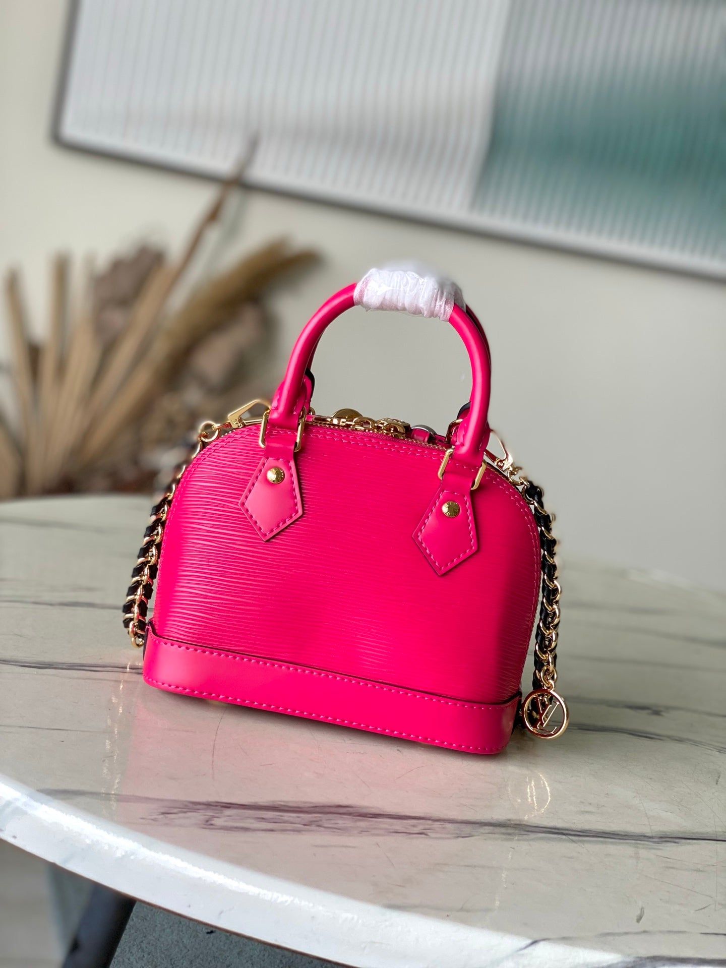 Alma Mini Patent Leather with Chain Strap