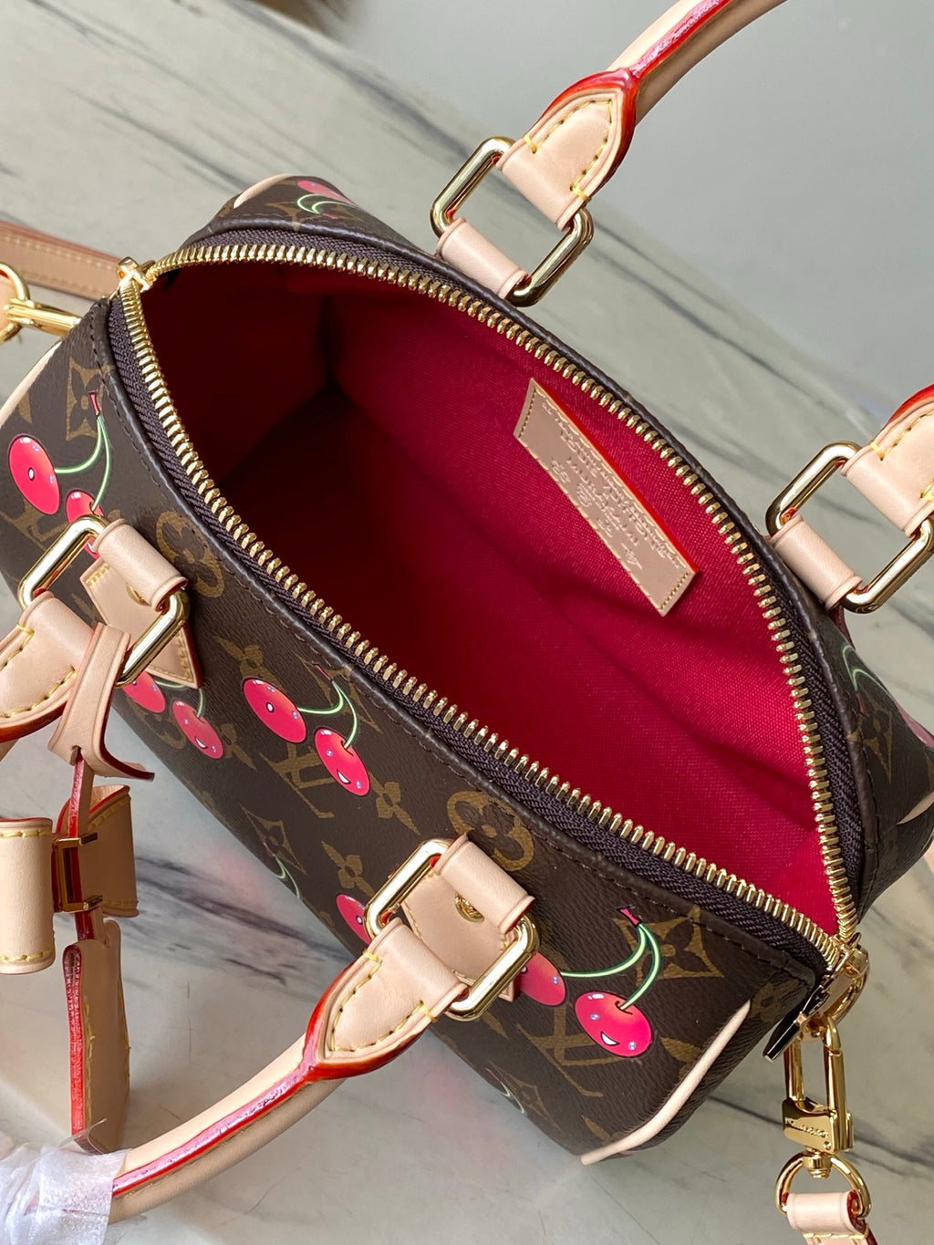 Speedy Bandoulière 20 Monogram Canvas with Cherry Print