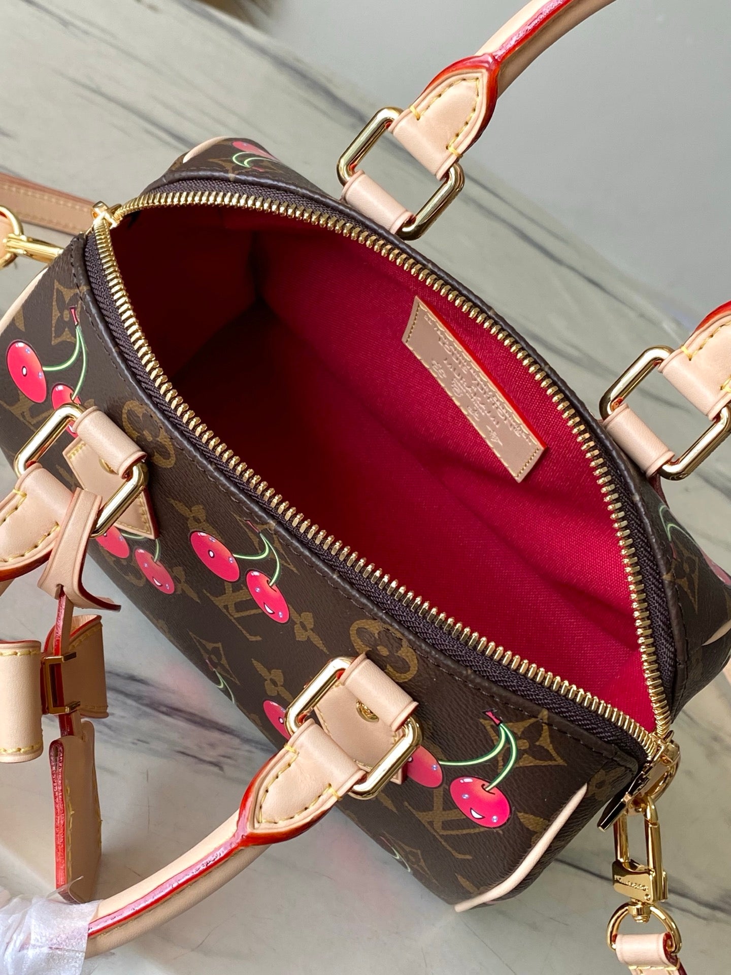 Speedy Bandoulière 20 Monogram Canvas with Cherry Print