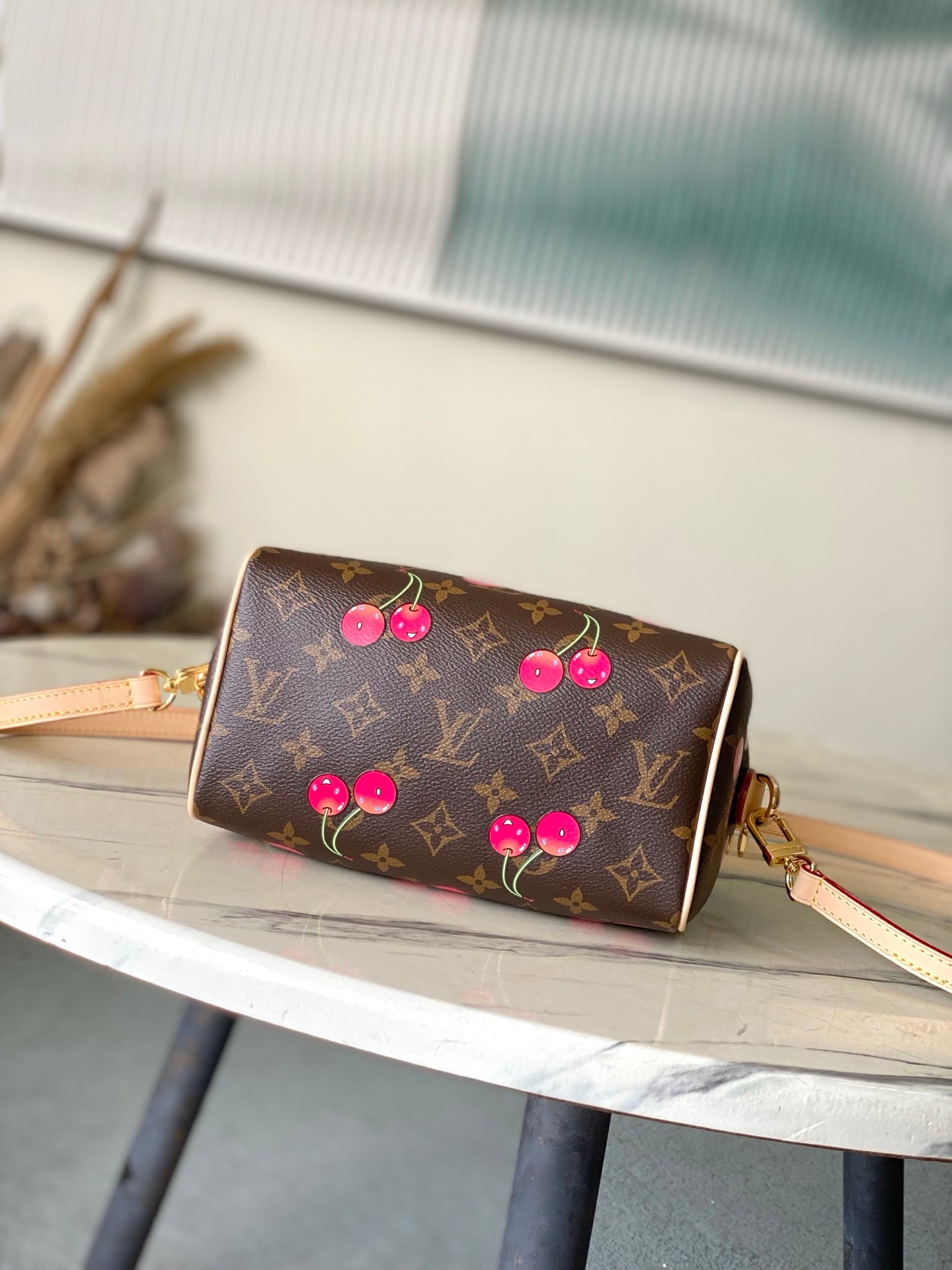 Speedy Bandoulière 20 Monogram Canvas with Cherry Print