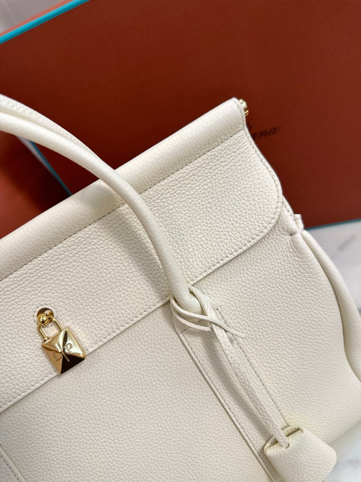Loom Leather Tote Bag in White