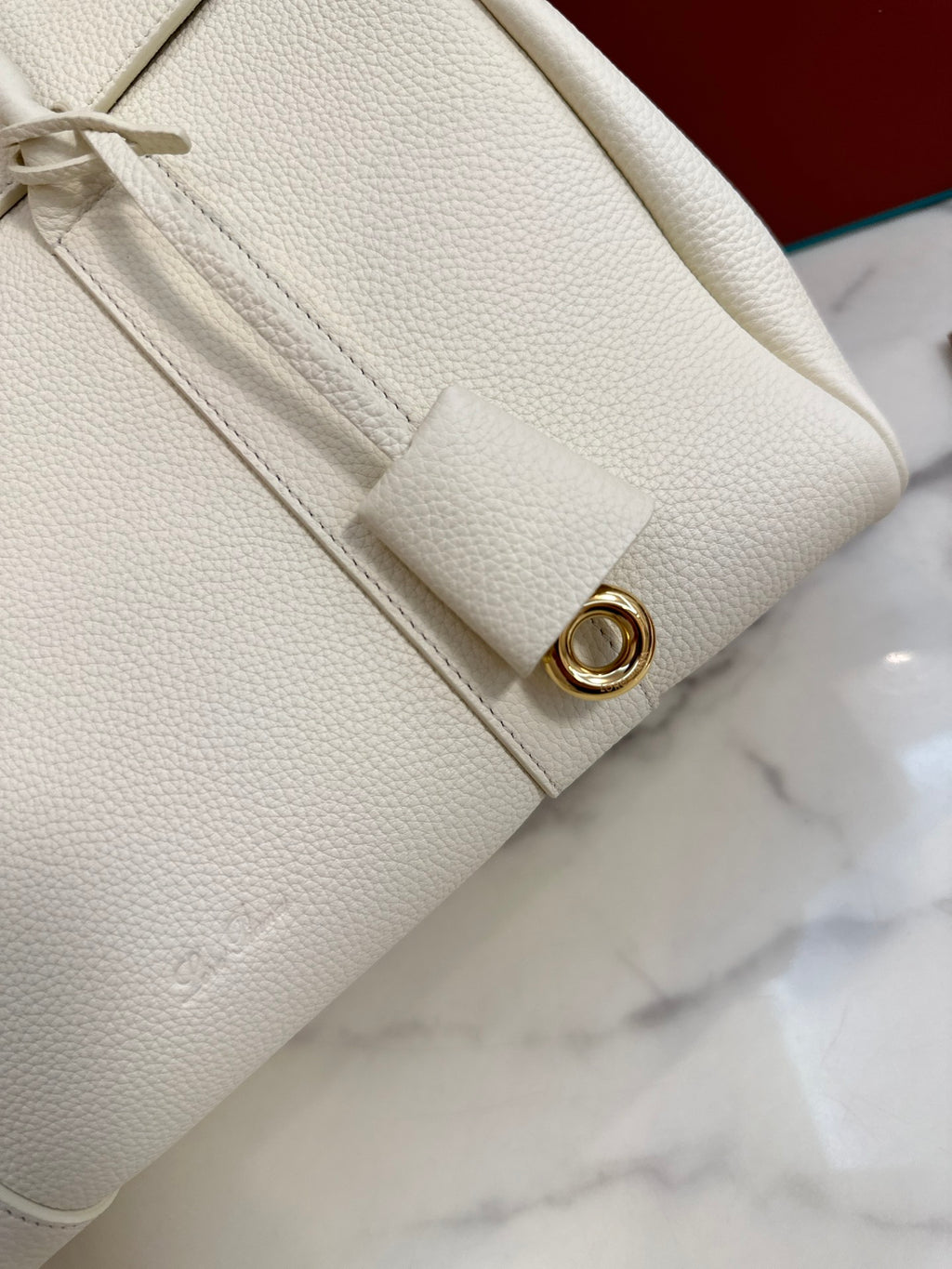 Loom Leather Tote Bag in White