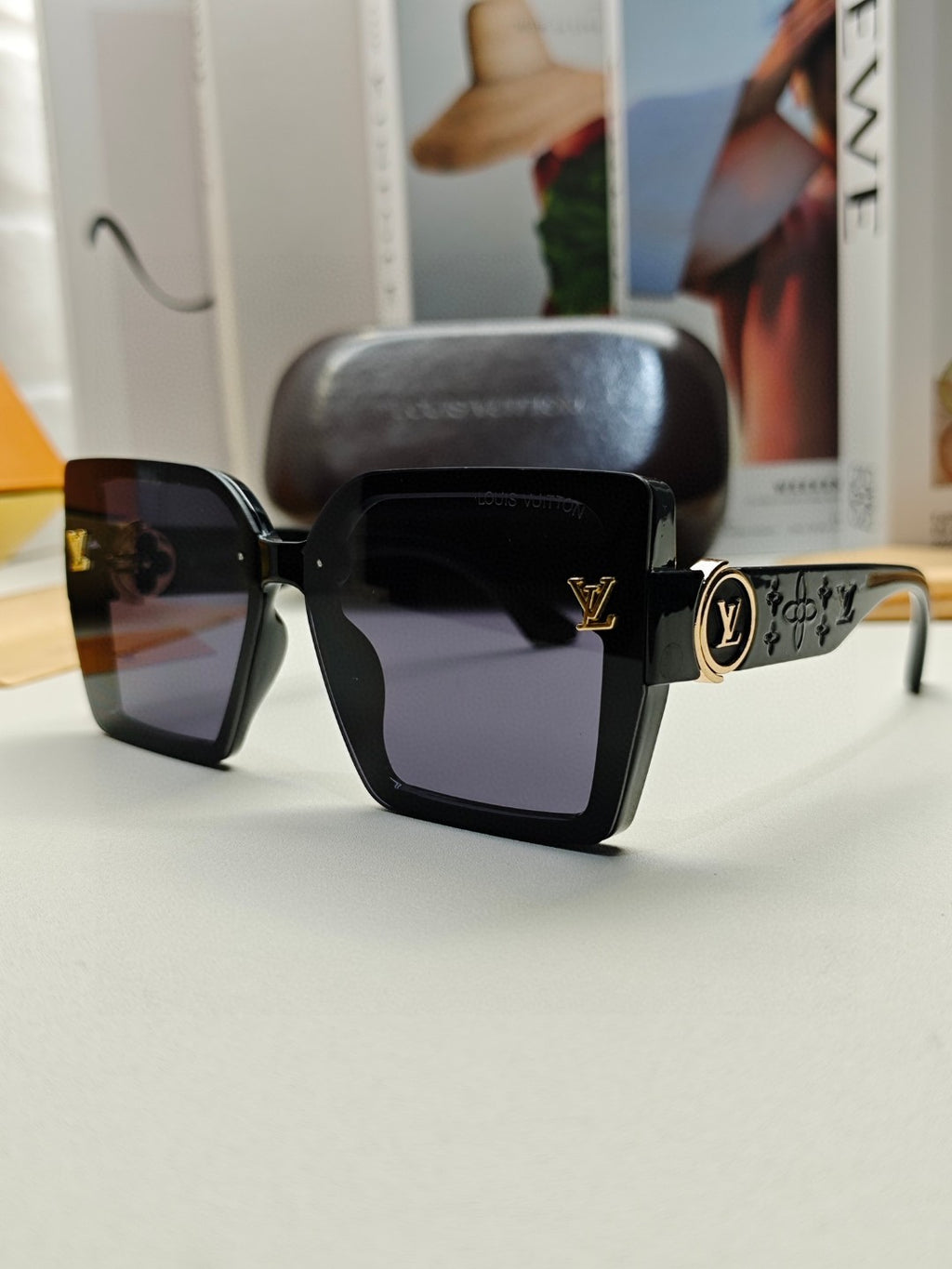 Oversized Monogram Frame Sunglasses