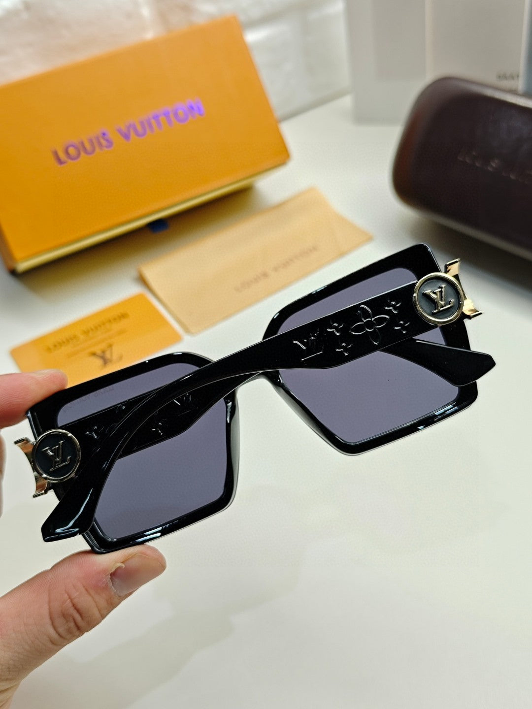 Oversized Monogram Frame Sunglasses