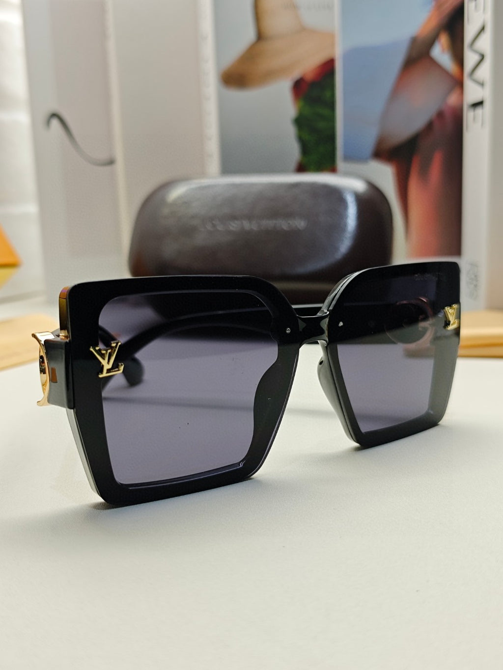 Oversized Monogram Frame Sunglasses