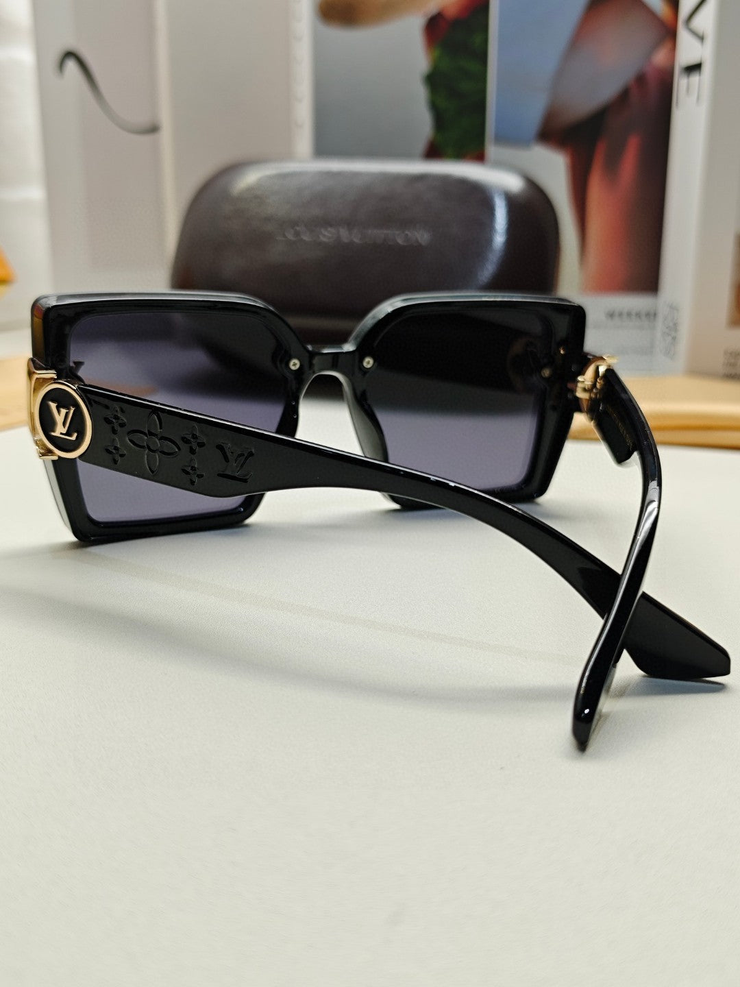 Oversized Monogram Frame Sunglasses