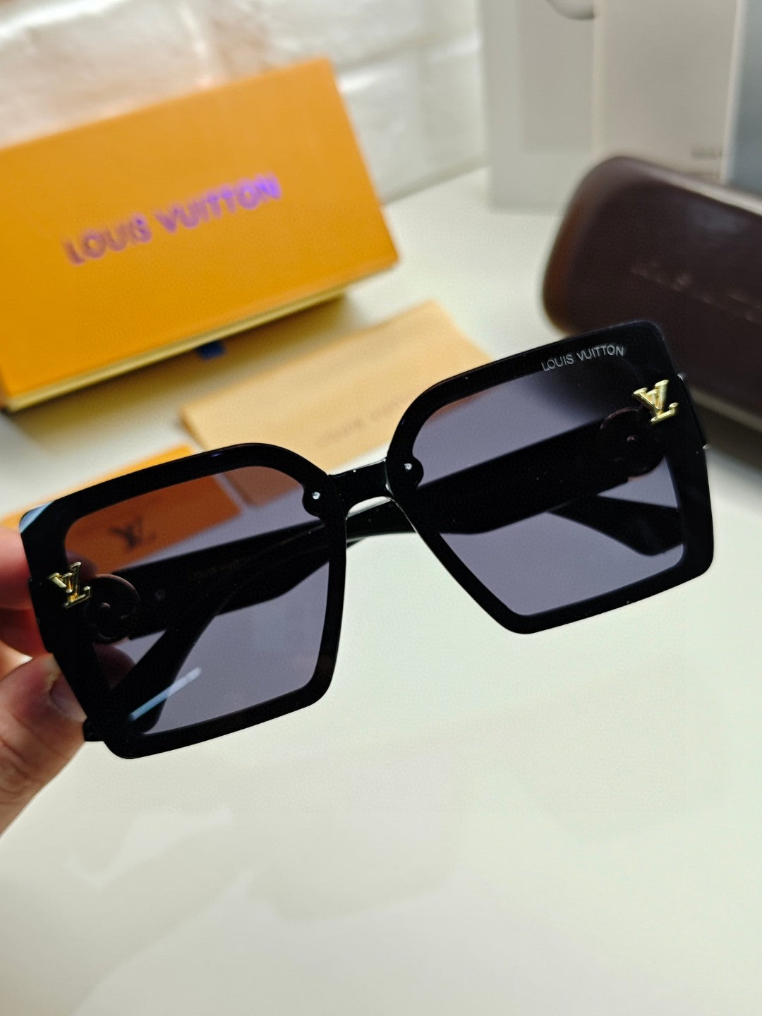 Oversized Monogram Frame Sunglasses