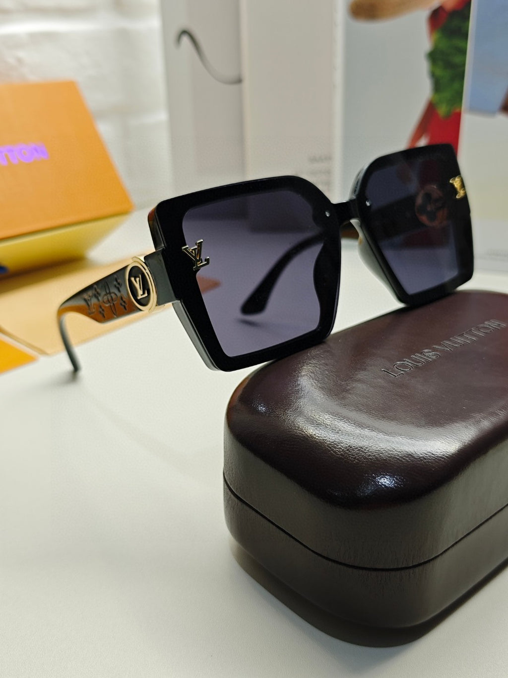 Oversized Monogram Frame Sunglasses