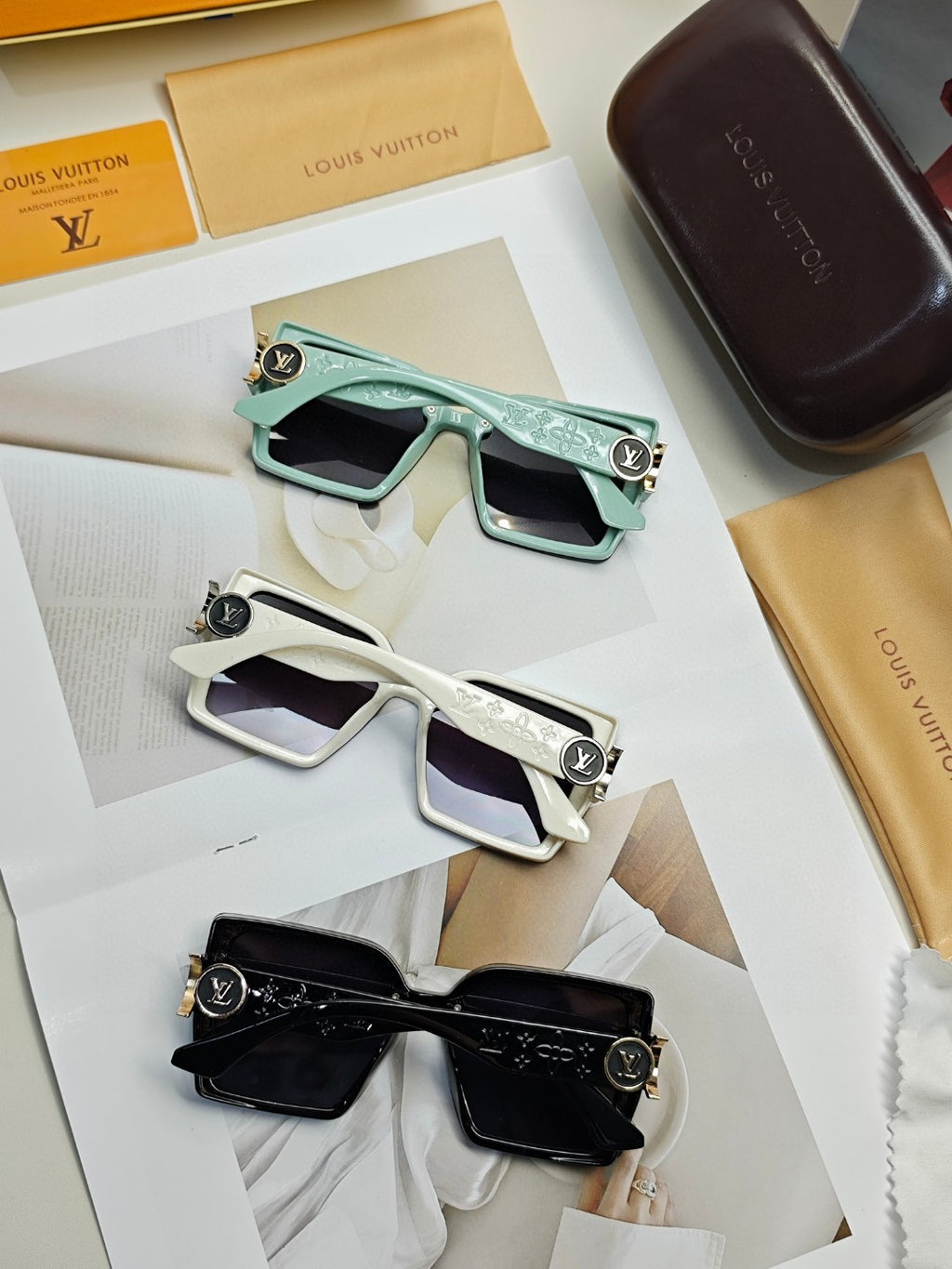 Oversized Monogram Frame Sunglasses