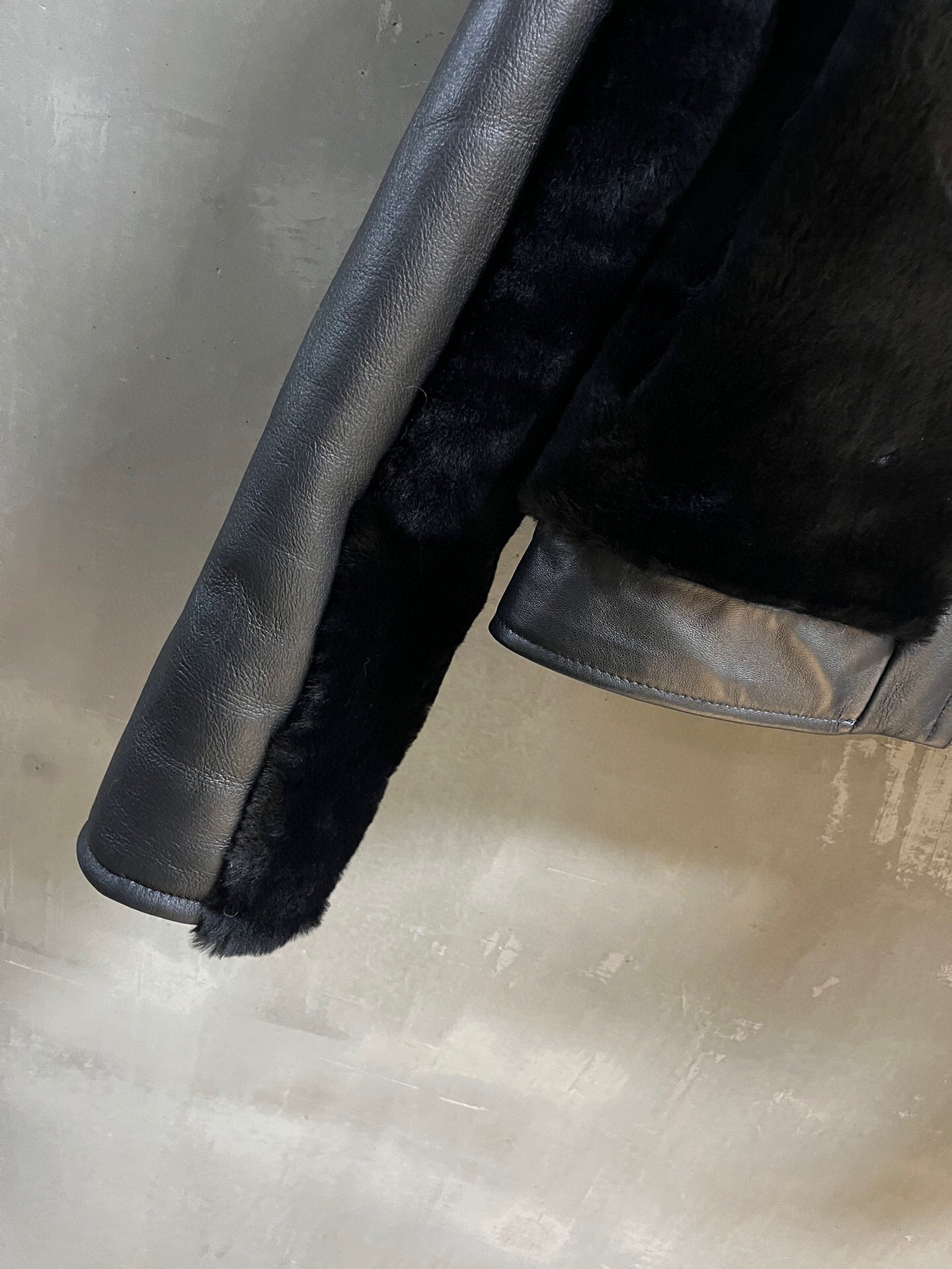 Shearling Leather Aviator Jacket