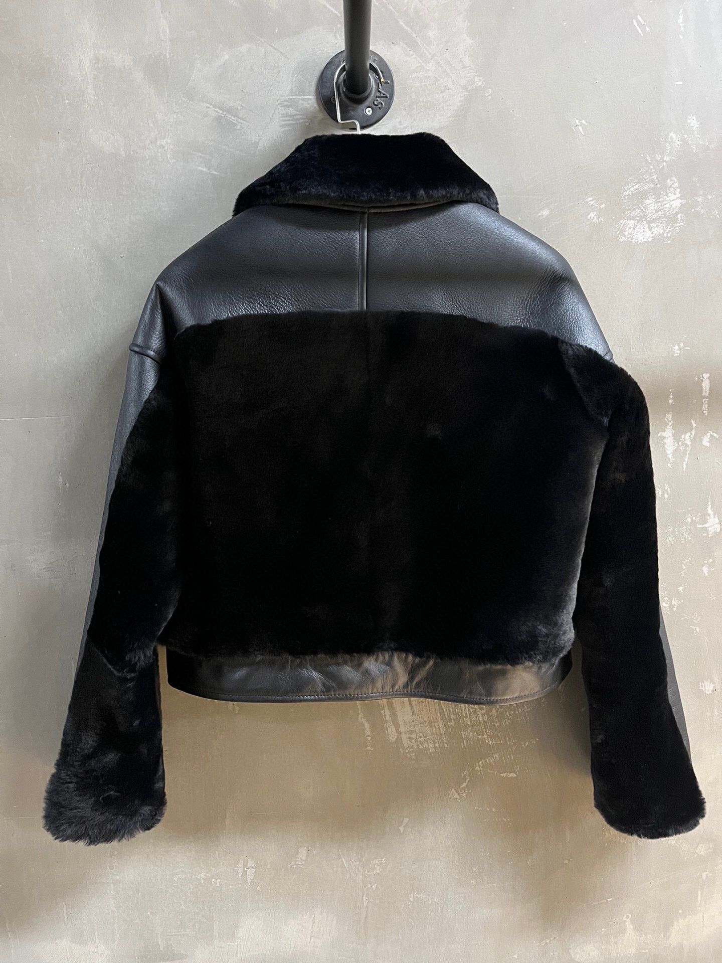 Shearling Leather Aviator Jacket