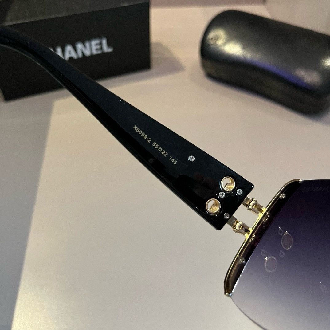 Black & Gold Shield Sunglasses