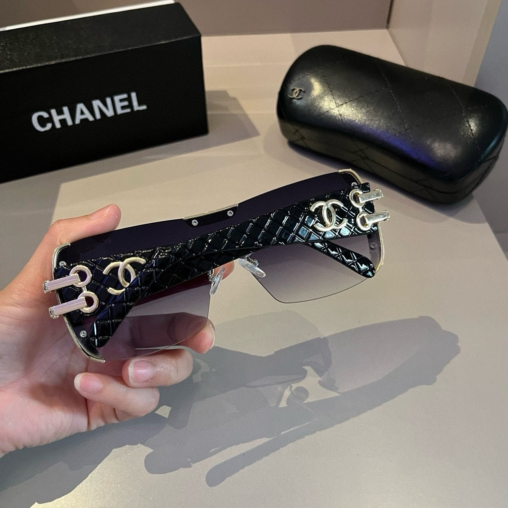 Black & Gold Shield Sunglasses