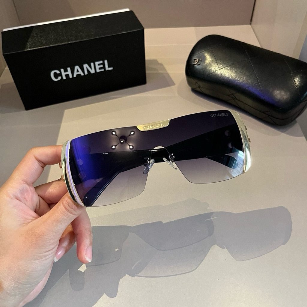 Black & Gold Shield Sunglasses