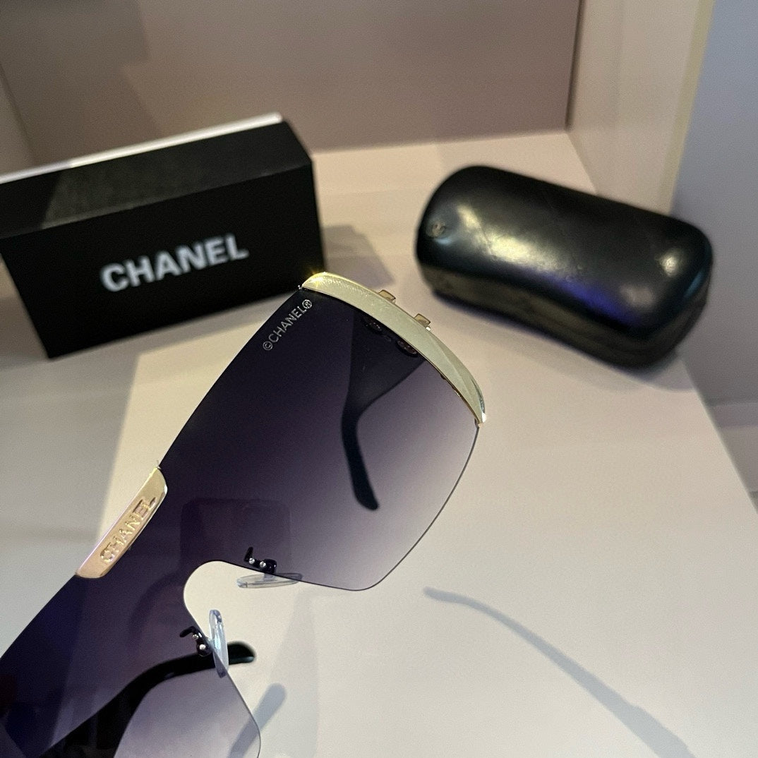 Black & Gold Shield Sunglasses