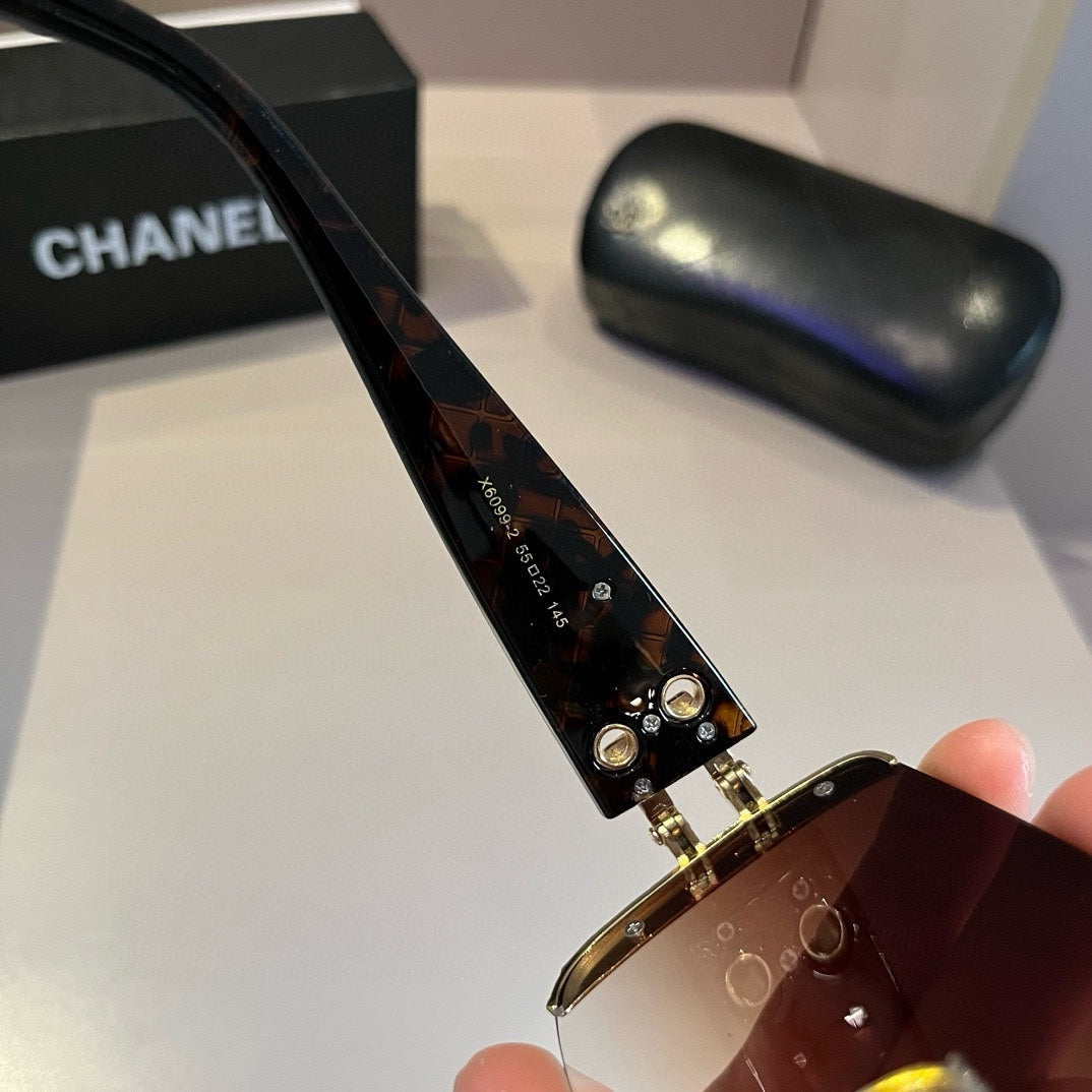 Brown & Gold Shield Sunglasses