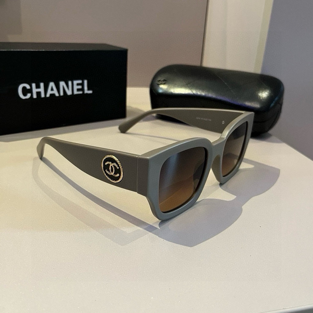 Matte Gray & Black Square Sunglasses