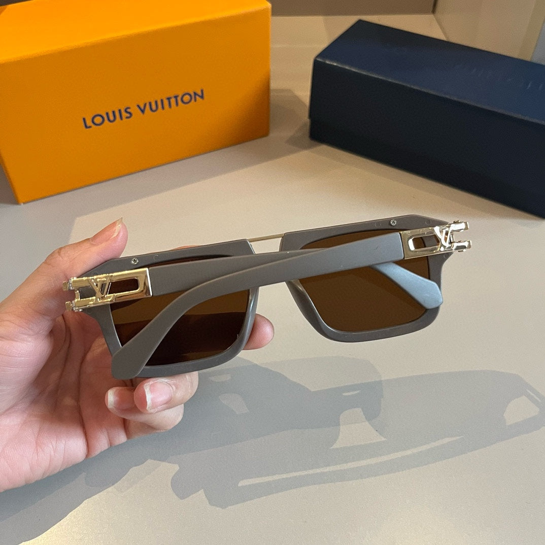 Metal Accented Square Sunglasses