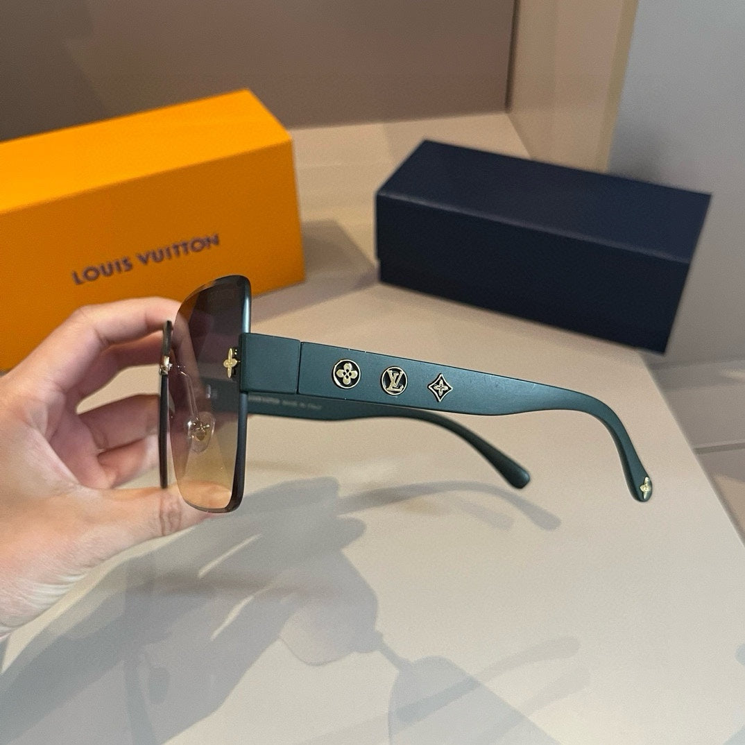 Futuristic Shield Monogram Sunglasses