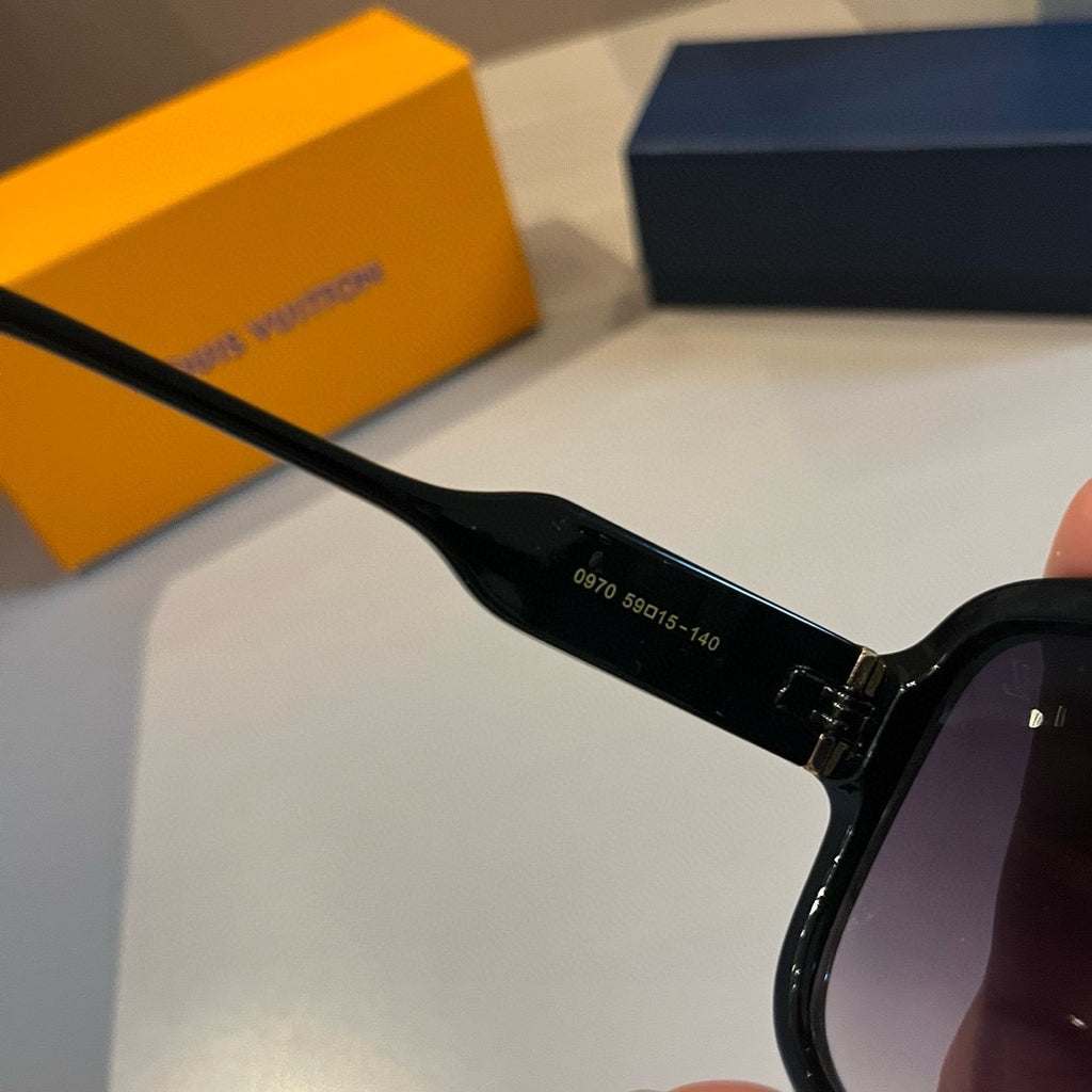 Sport Luxe Black Shield Sunglasses