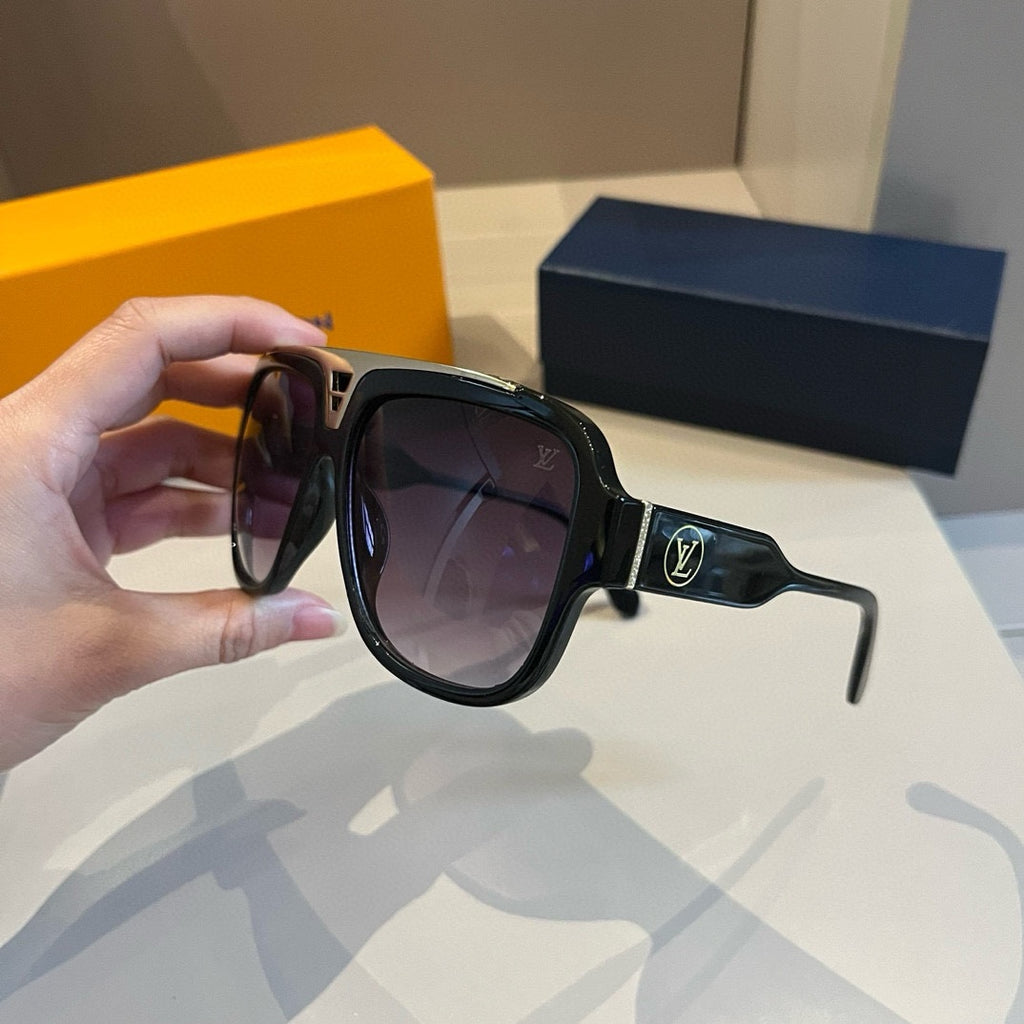 Sport Luxe Black Shield Sunglasses