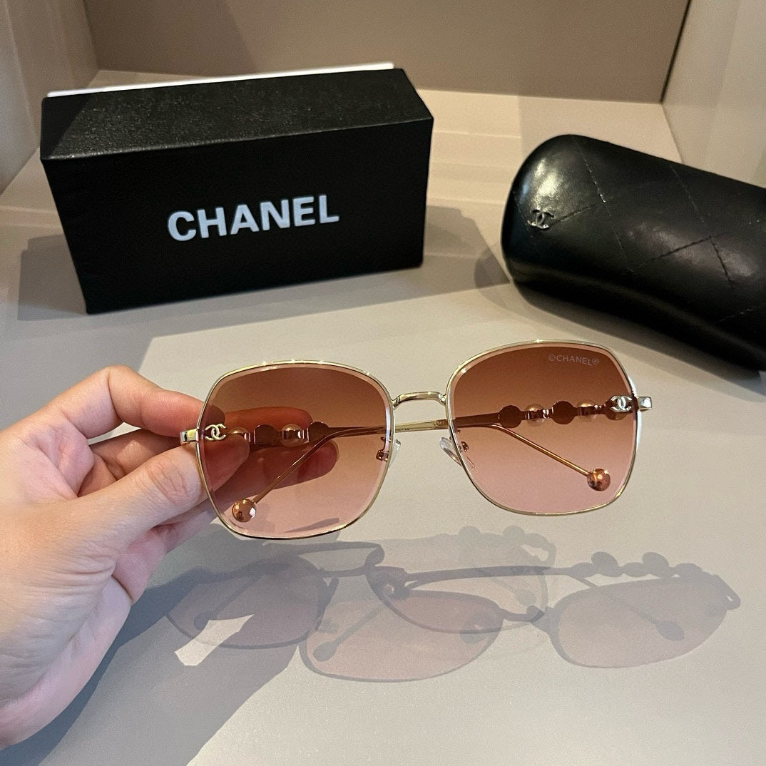 Gold Frame Square Sunglasses
