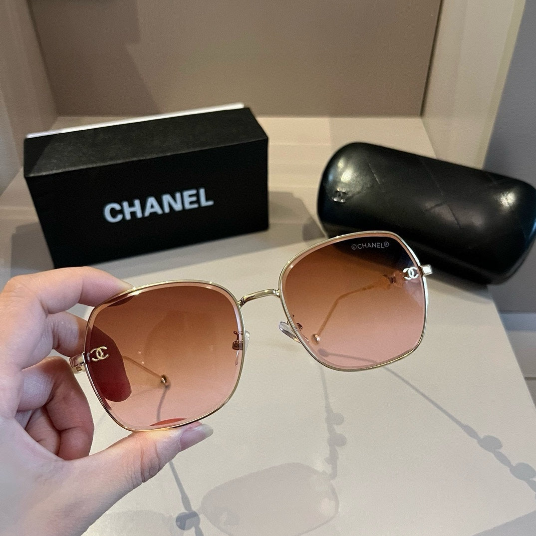 Gold Frame Square Sunglasses