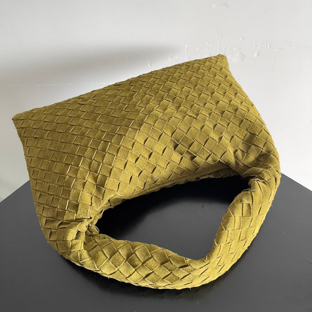 Woven Leather Medium Hobo Shoulder Bag