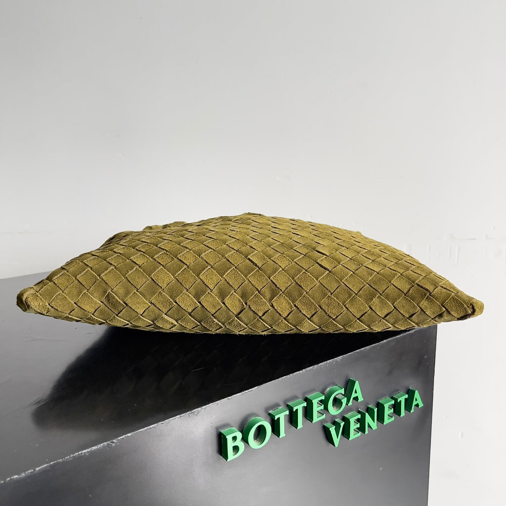 Woven Leather Medium Hobo Shoulder Bag