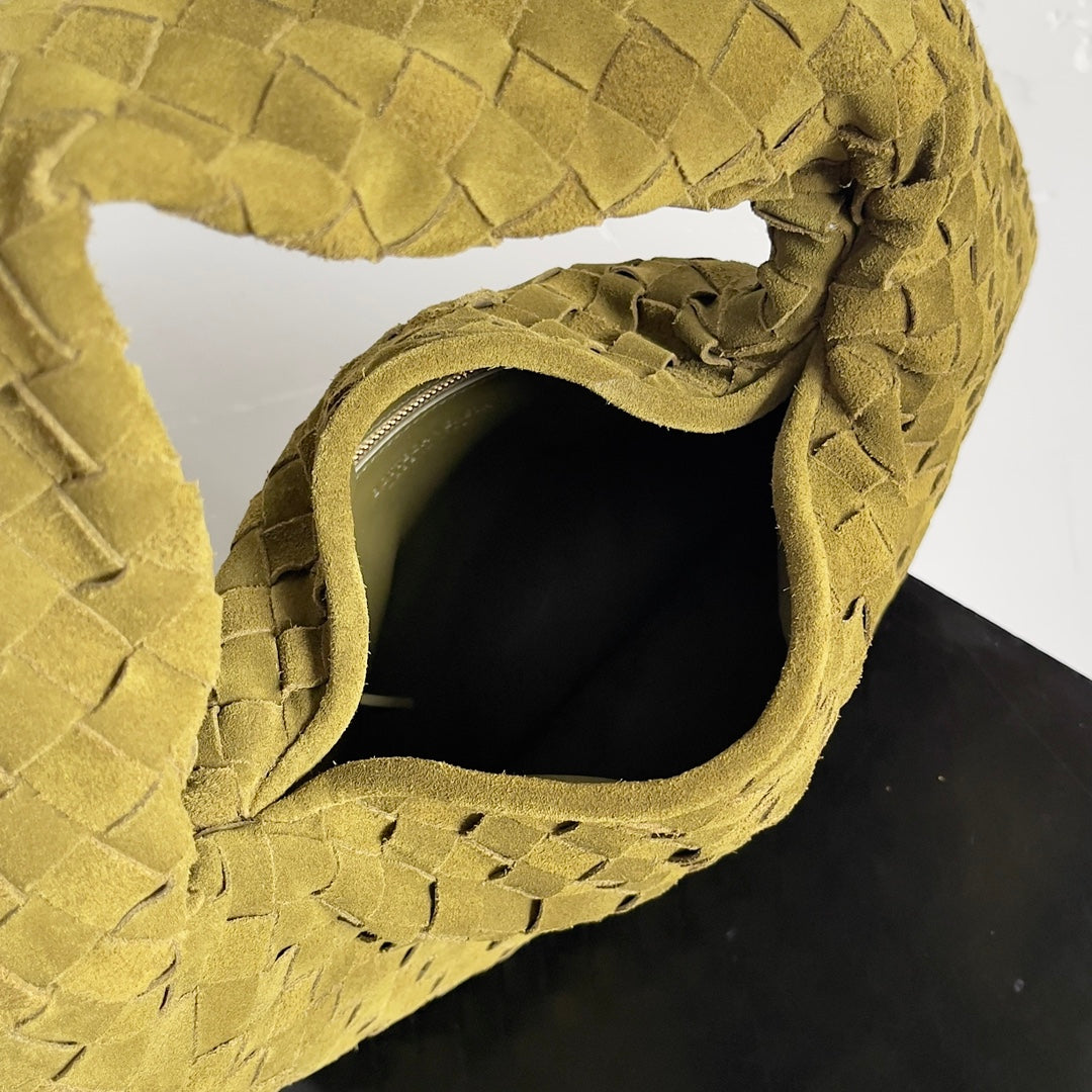 Woven Leather Medium Hobo Shoulder Bag