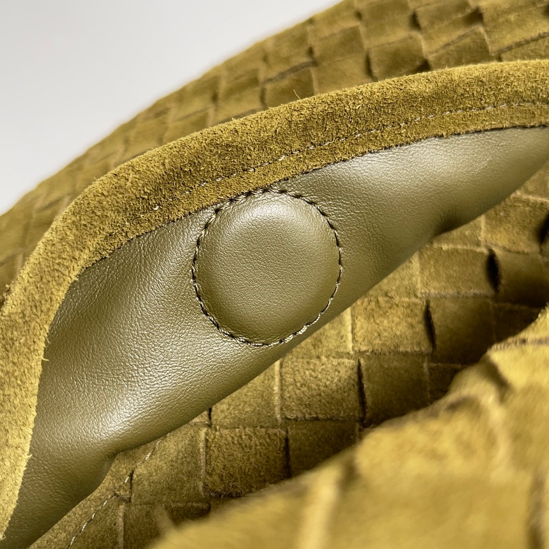 Woven Leather Medium Hobo Shoulder Bag